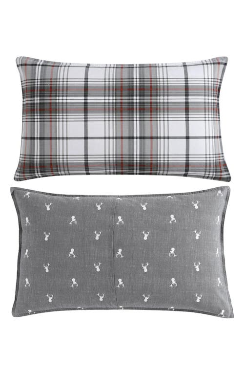 Eddie Bauer Alder Plaid Twin Comforter Set In Grey Multi