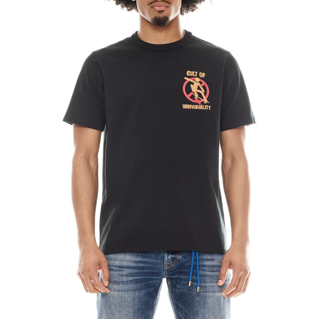 Cult Of Individuality Skater Graphic T-shirt In Pirate Black