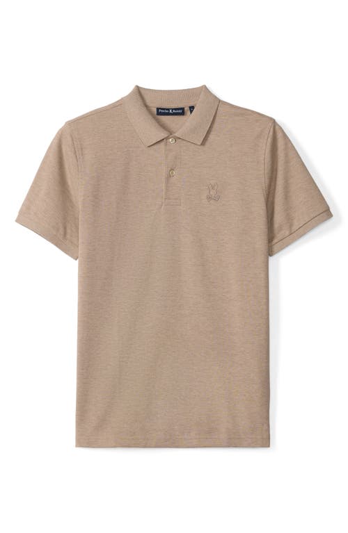 Shop Psycho Bunny James Piqué Polo In Heather Tan