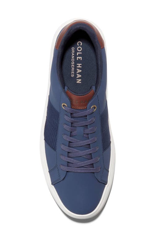 Cole Haan Grand Crosscourt Premier Sneaker In Marine/tan