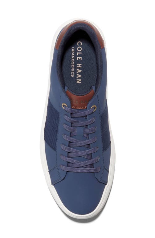 Shop Cole Haan Grand Crosscourt Premier Sneaker In Marine/tan