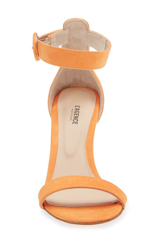 L Agence Gisele Iii Sandal In Bright Orange Suede ModeSens