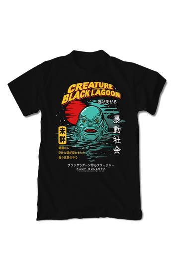 Riot Society Creature From The Black Lagoon Cotton Graphic T-shirt In Black