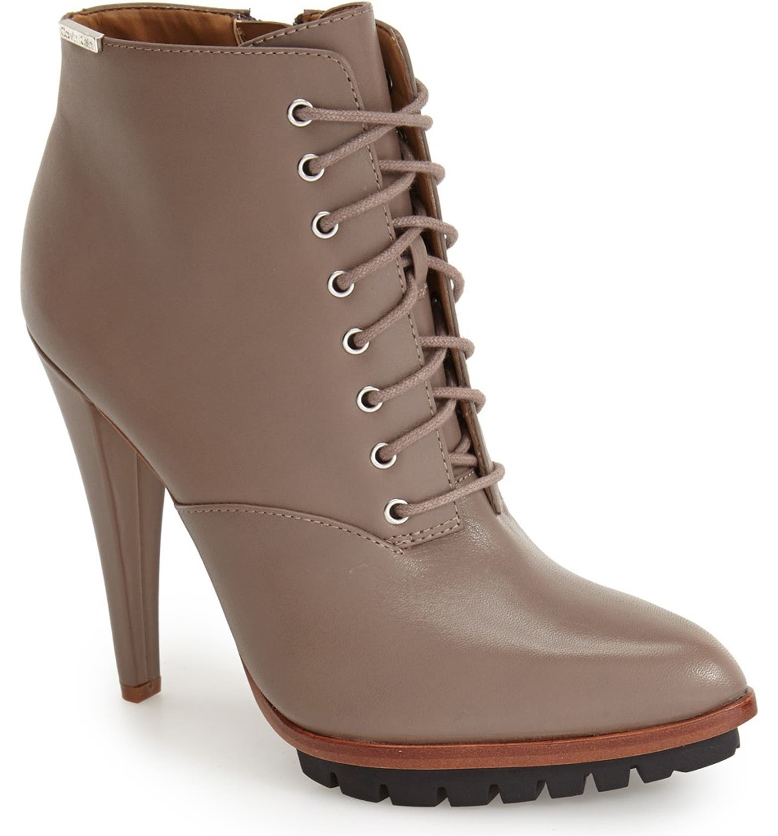 Calvin Klein 'Laneige' Lace-Up Lugged Bootie (Women) | Nordstrom