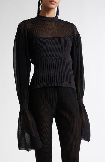 CFCL Lucent Marie Glitter Fluted Sleeve Knit Top | Nordstrom