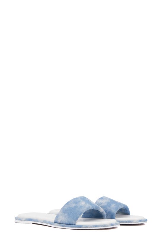 Shop Olivia Miller Power Play Slide Sandal In Acid Wash Blue