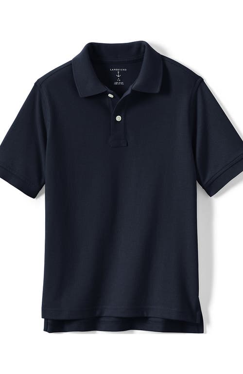 Shop Lands' End School Uniform Kids Short Sleeve Mesh Polo Shirt In Classic Navy