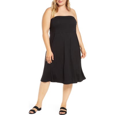 Plus Size Bobeau Andie Convertible Knit Skirt, Black