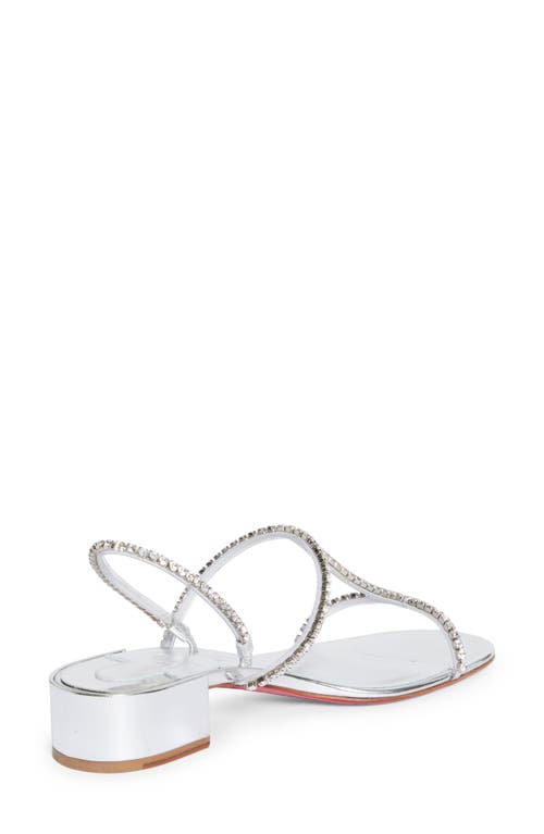 Shop Christian Louboutin Iza Queen Crystal Embellished Sandal In Silver/crystal