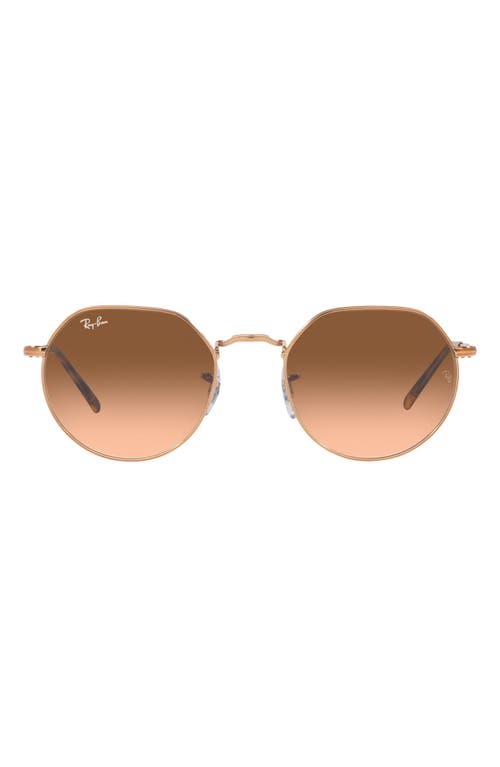 Ray Ban Ray-ban 51mm Gradient Geometric Sunglasses In Copper/pink Gradient Brown