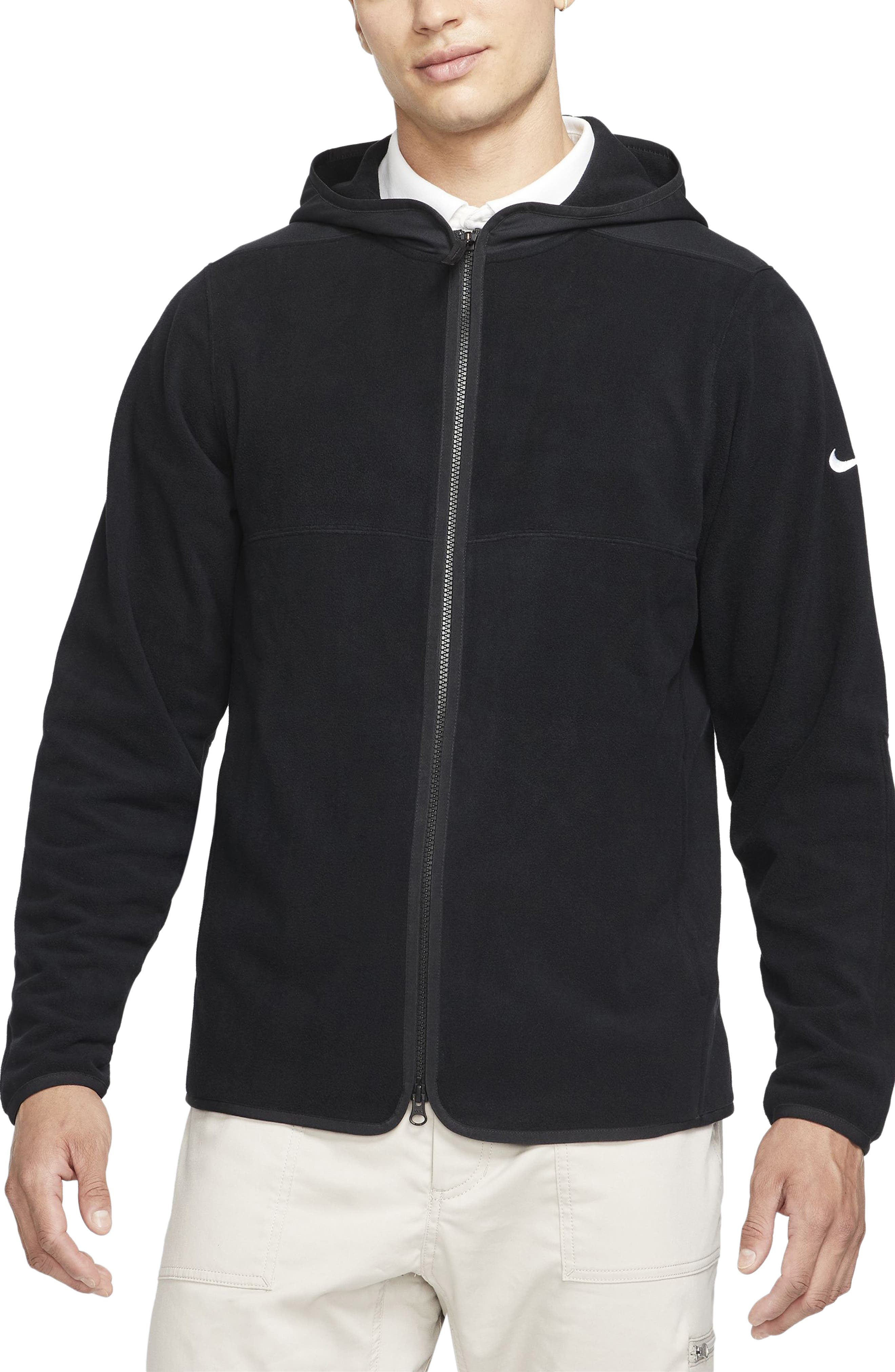 UPC 195240001242 product image for Nike Golf Nike Therma-FIT Victory Zip Golf Hoodie in Black/Black/Black/White at  | upcitemdb.com