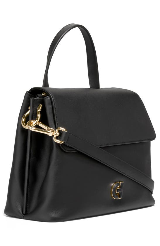 Shop Cole Haan Grand Ambition Collective Leather Satchel In Black