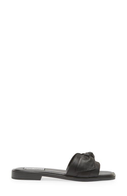 Shop Steve Madden Tatum Slide Sandal In Black Leather