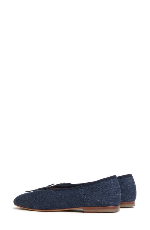 Shop Mansur Gavriel Dream Ballerina Flat In Dark Blue