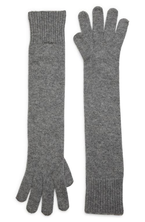 Shop Totême Toteme Wool & Cashmere Gloves In Grey Melange