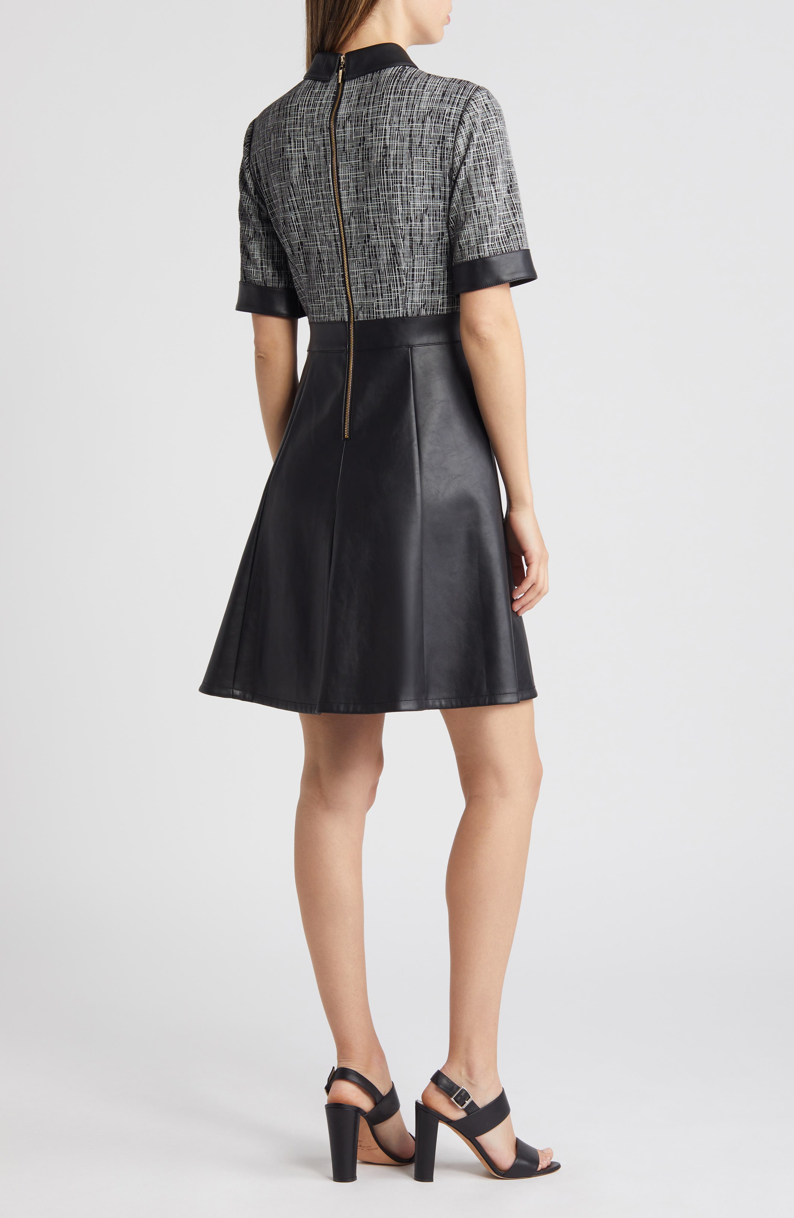 Eliza J Mixed Media ALine Dress Nordstrom