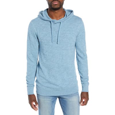 Faherty Slub Cotton Hoodie, Blue