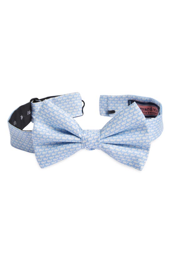 Vineyard Vines Kids' Micro Whales Silk Pre-tied Bow Tie In Blue