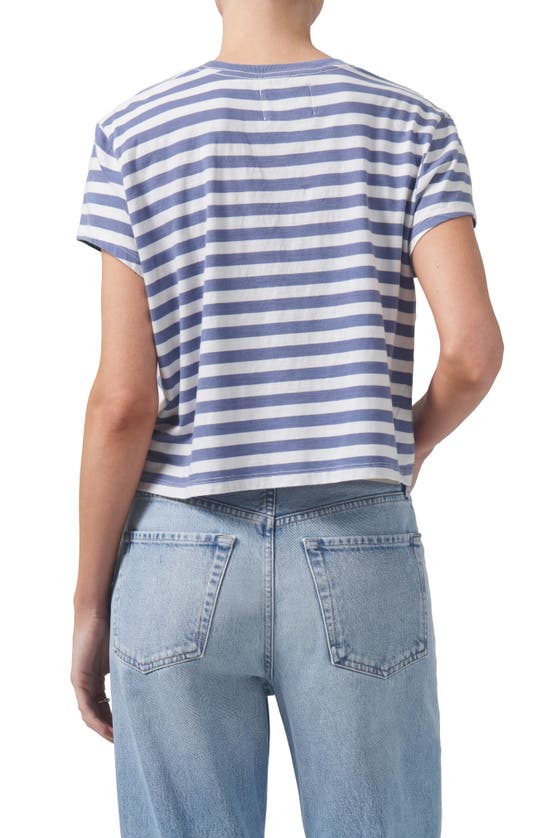 Shop Citizens Of Humanity Kyle Stripe Organic Cotton Baby Tee In Adobe Stripe