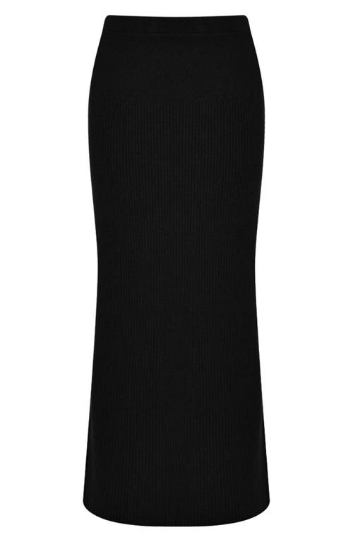 Shop Pietro Brunelli Rib Maternity Sweater Skirt In Black