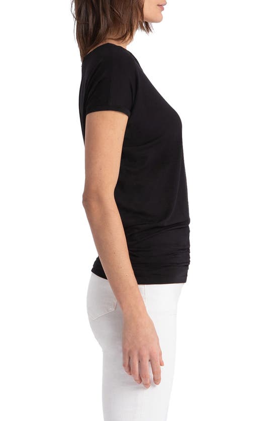 Marcella Elena One-shoulder Jersey Top In Black