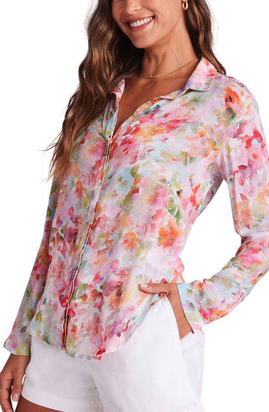Shop Bella Dahl Hipster Floral Button-up Shirt In Ipanema Floral Print