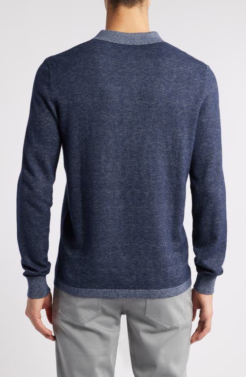 ROBERT BARAKETT ROBERT BARAKETT FIELDER COTTON & CASHMERE PIQUÉ POLO SWEATER 