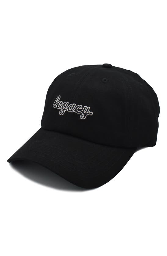 A Life Well Dressed Legacy Statement Baseball Cap In Black/ White