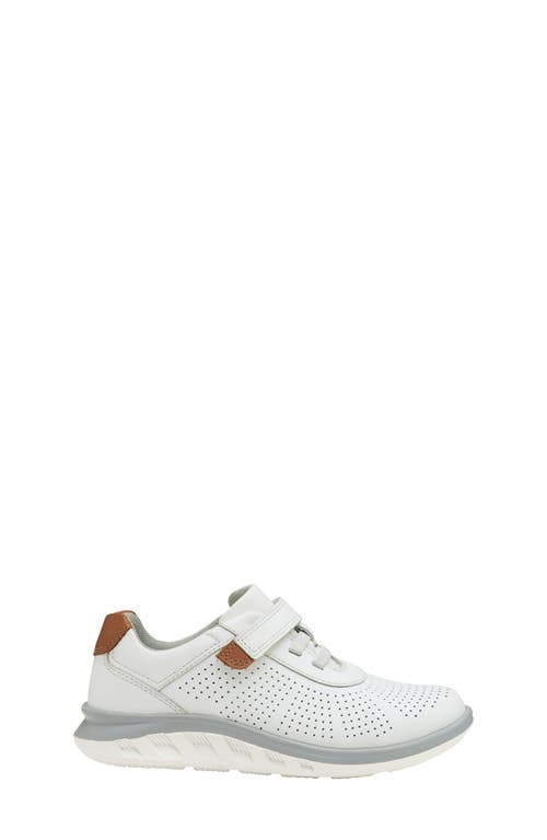 Shop Johnston & Murphy Kid's Activate U-throat Hook & Loop Sneaker In White Full Grain