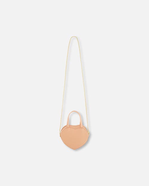 Shop Deux Par Deux Girl's Pu Heart Bag Light Pink In Silver Pink