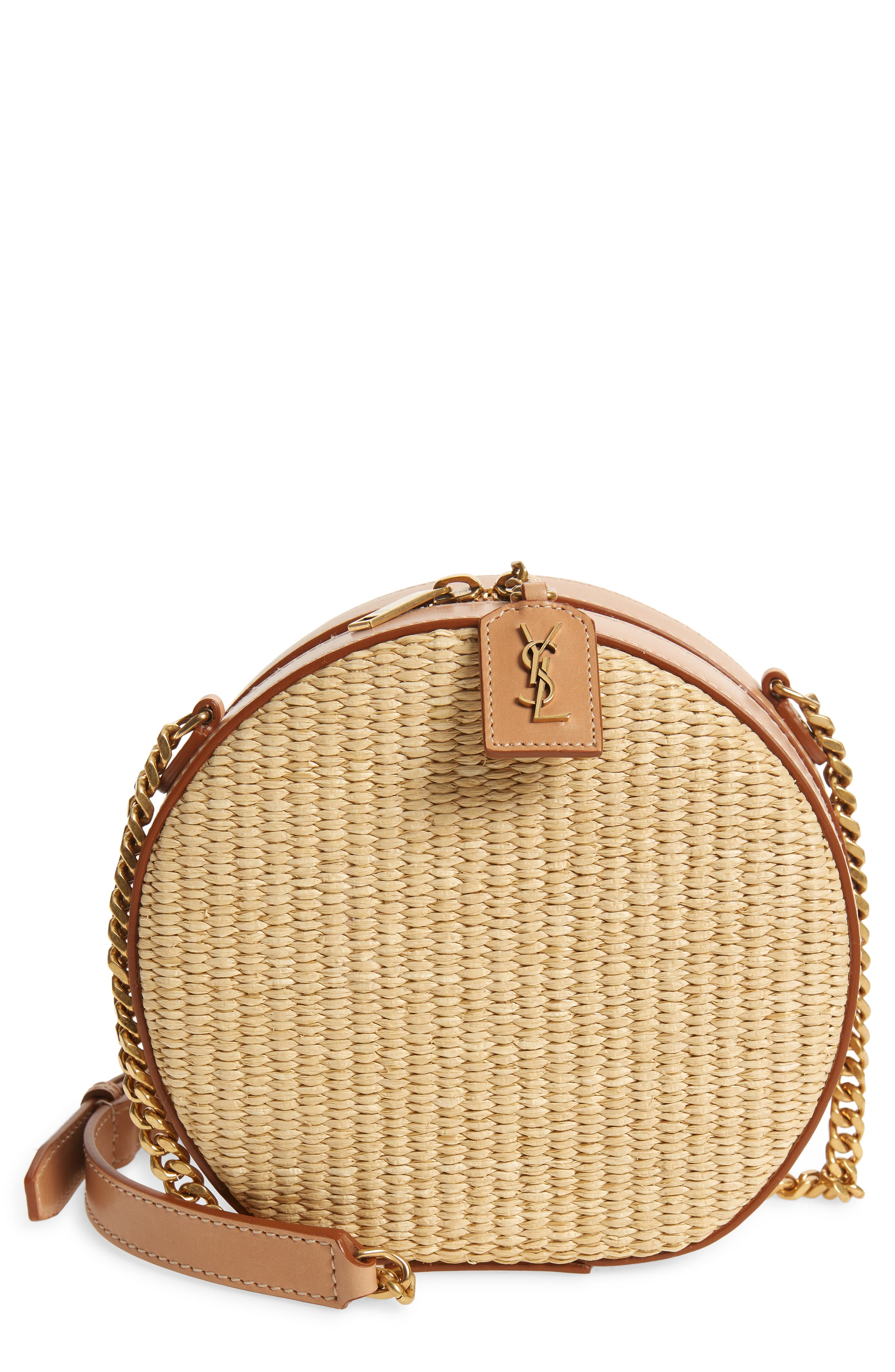 saint laurent straw tote