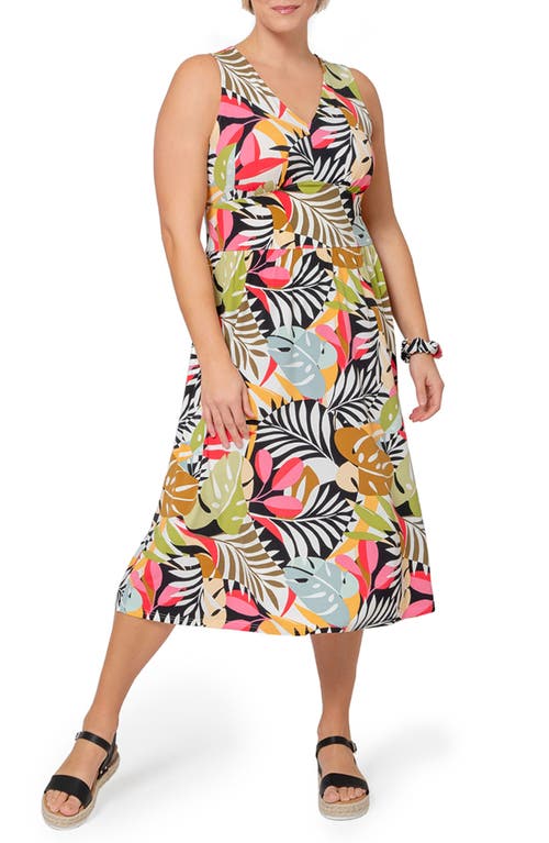 Leota Rosemary Sleeveless Midi Dress in Ppbm -Paradise Pop Black Multi