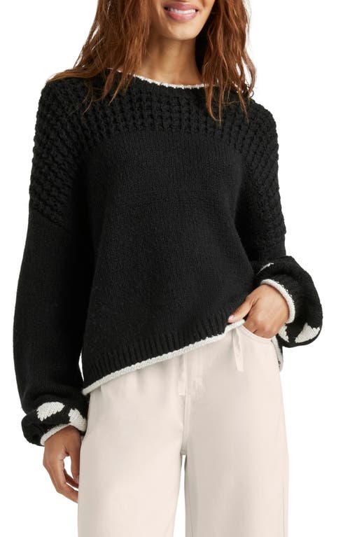 Splendid Charity Hearts Sweater in Black 