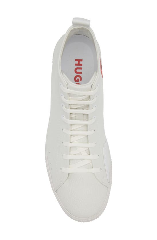 Shop Hugo Boss Boss Zero Hi-top Leather Sneaker In White