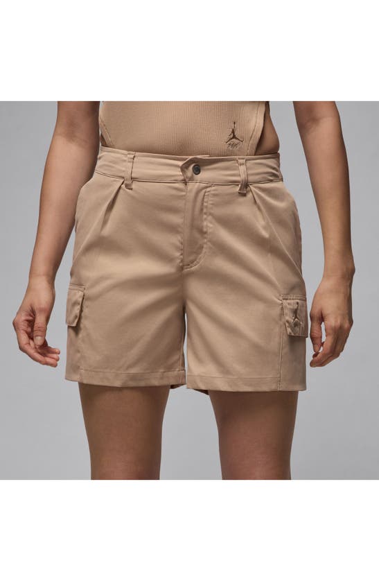 Shop Jordan Chicago Water Repellent Cargo Shorts In Legend Medium Brown