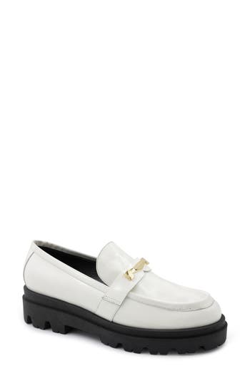 Bruno Magli Lapo Platform Loafer In Off White
