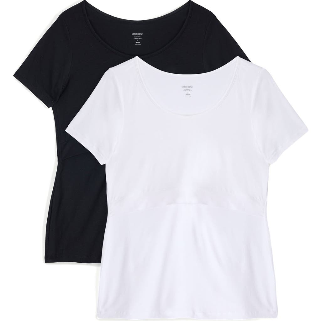 SERAPHINE SERAPHINE ASSORTED 2-PACK MATERNITY/NURSING T-SHIRTS