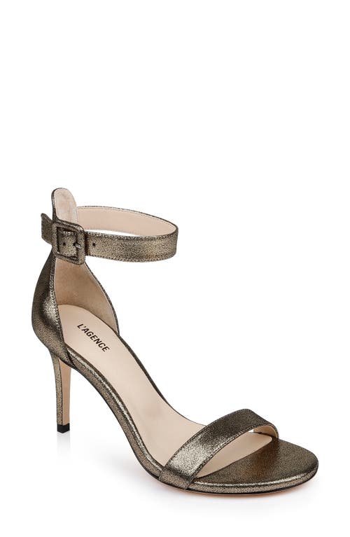 Gisele VI Ankle Strap Sandal in Gold/Black