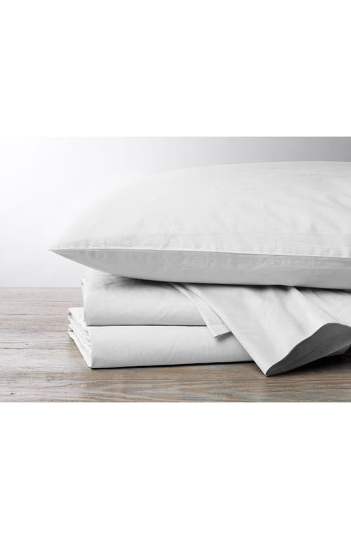 Coyuchi Crinkled Organic Cotton Percale Sheet Set in Alpine White at Nordstrom