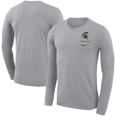 Men's Nike Gray Stanford Cardinal Team Practice Performance Long Sleeve T- Shirt