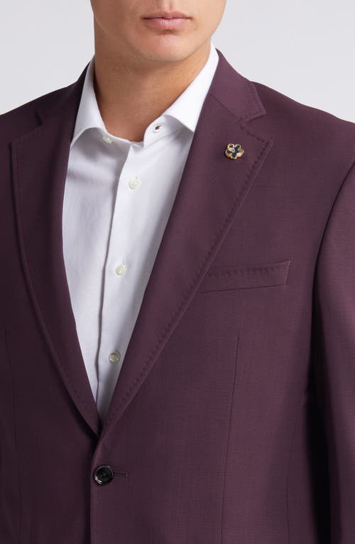 Shop Ted Baker London Jay Slim Fit Stretch Wool Sport Coat In Burgundy