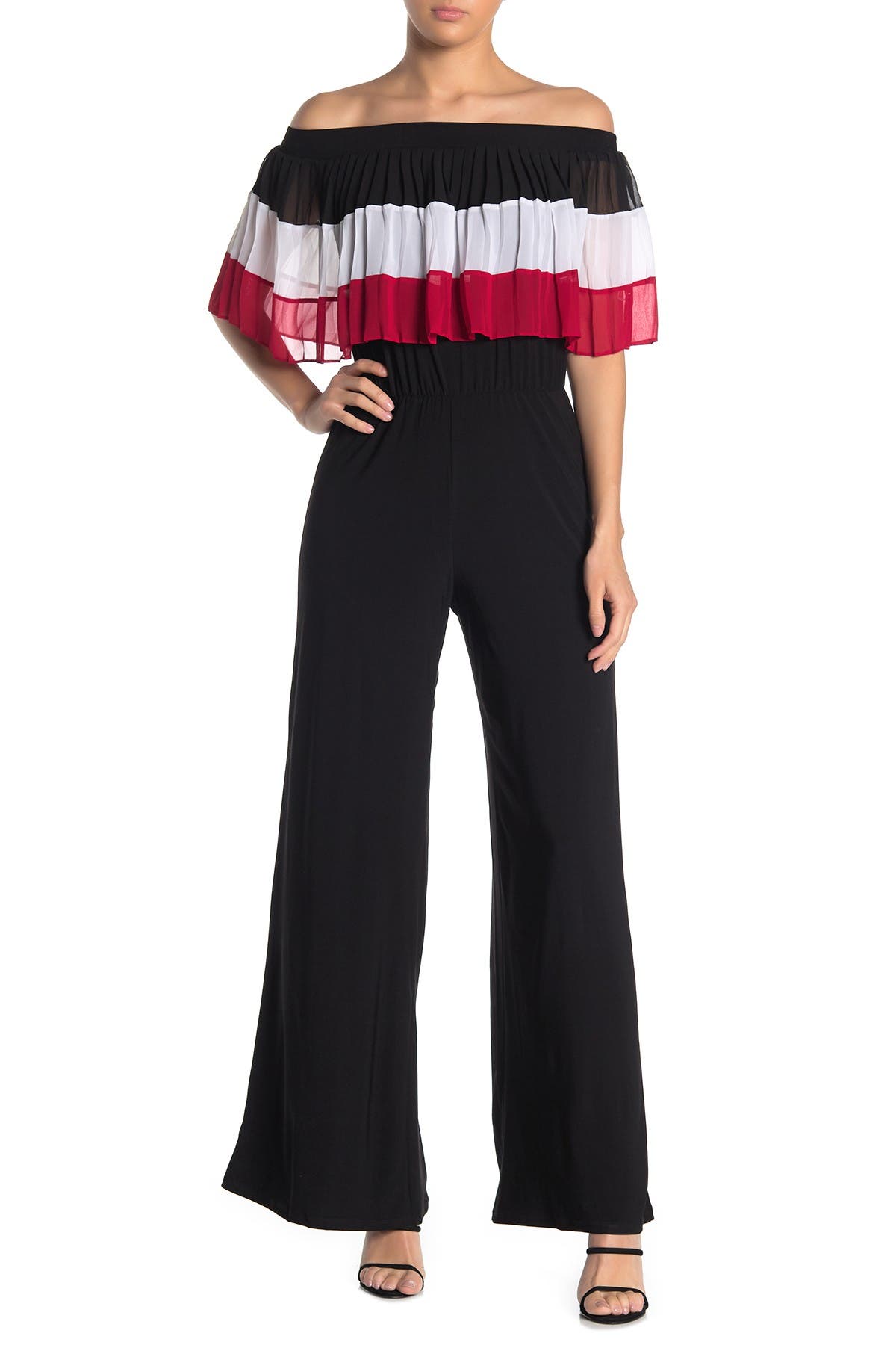 msk off the shoulder jumpsuit