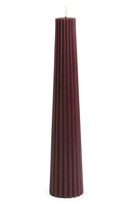 Shop Greentree Home Fluted Pillar Candle In Sangria