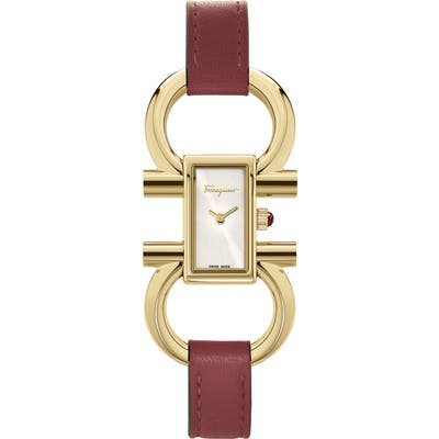 Salvatore Ferragamo Double Gancini Bracelet Watch, 13.5Mm X 23.5Mm