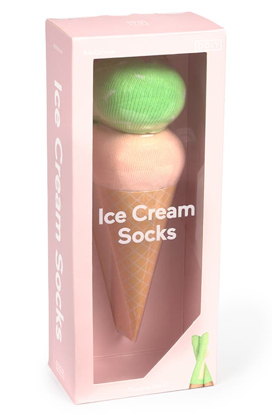 Shop Doiy Ice Cream Socks In Green/ Pink