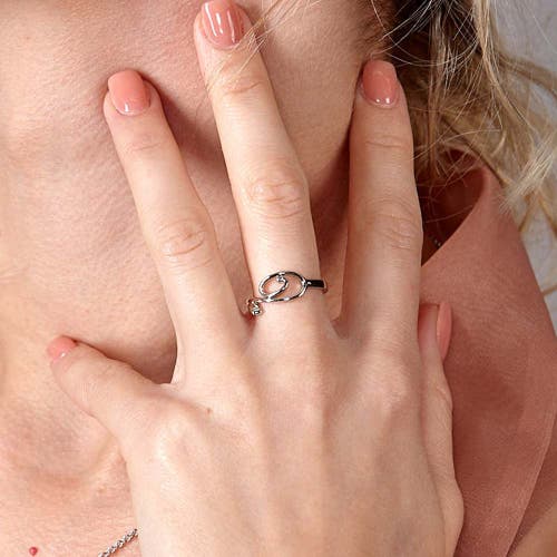Lucy Quartermaine Q Ring In Sterling Silver