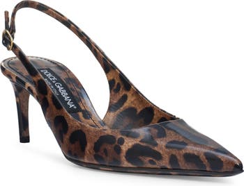 Sling pumps cheap animal print