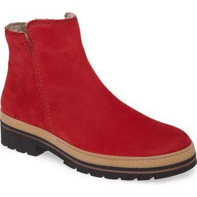 Paul Green Chance Genuine Shearling BootieUS /4UK - Red