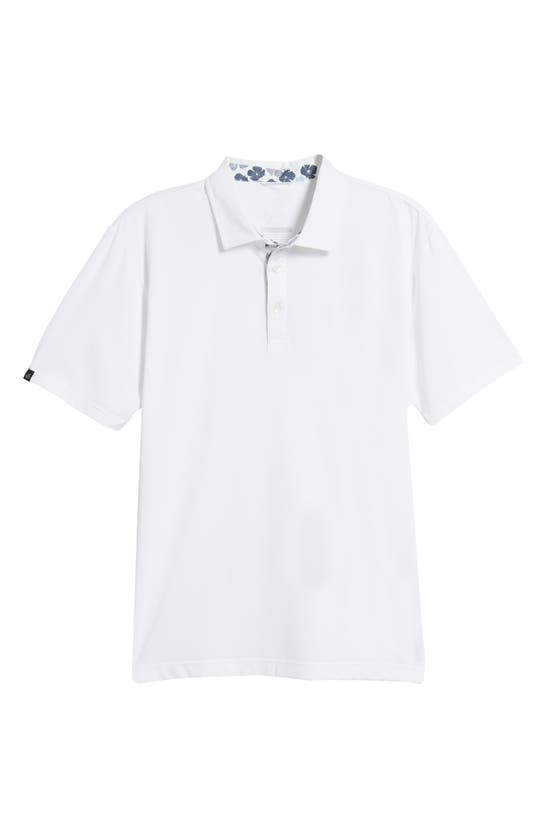 Shop Swannies James Solid Stretch Golf Polo In White