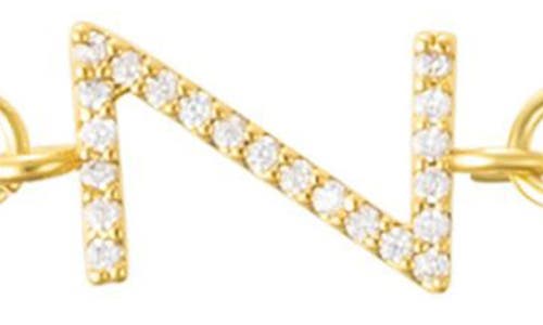 Adornia Pavé Cubic Zirconia Initial Anklet In Gold-z